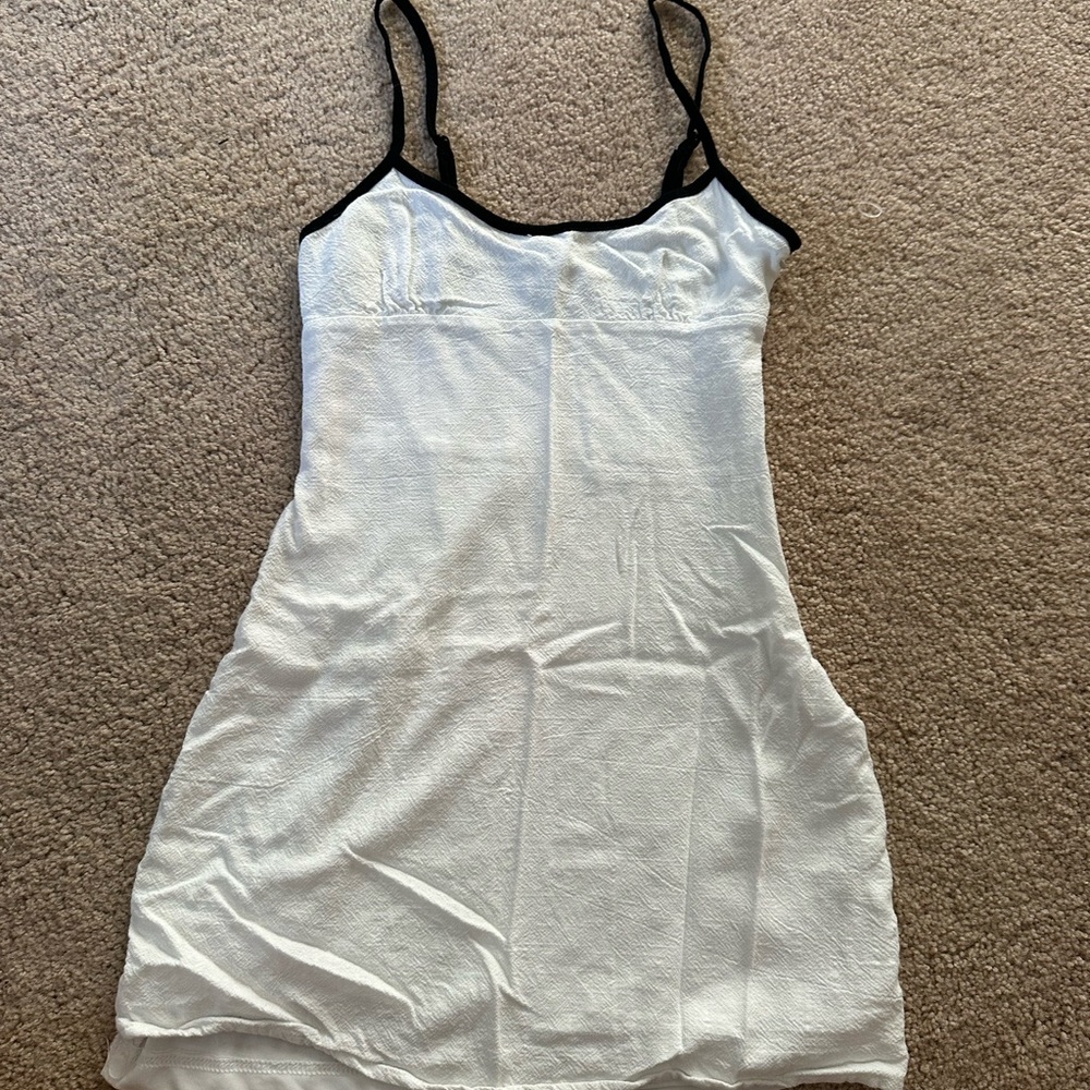 La Hearts White Dress with Black Accents